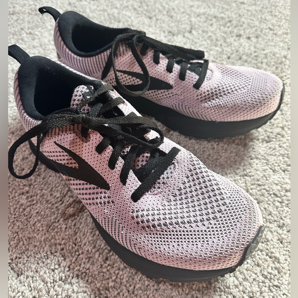 Brooks Pink and Black Women’s Athletic Running Shoes